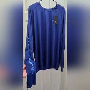 Unisex Vibrant Blue Long Sleeve Performance Tee Polaris Slingshot